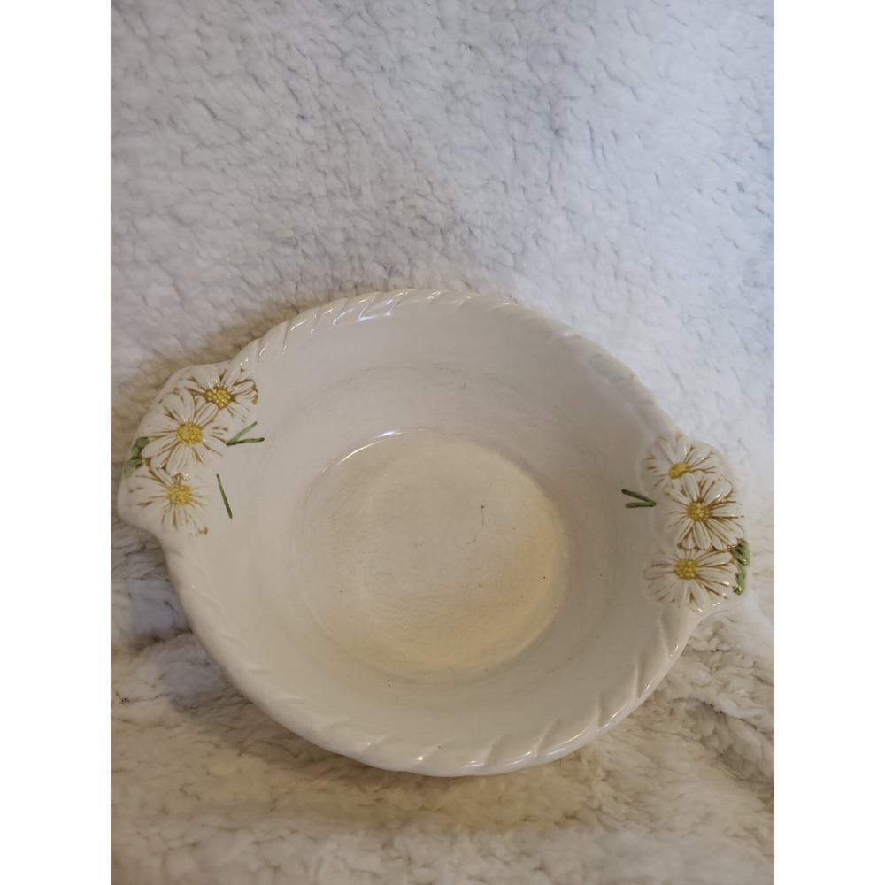 METLOX POPPYTRAIL SCULPTURED DAISY BASKETWEAVE ROUND BAKING CASSEROLE OVEN DISH